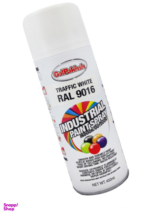 اسپری رنگ سفید گل پخش مدل RAL9016 حجم 450 میلی لیتر