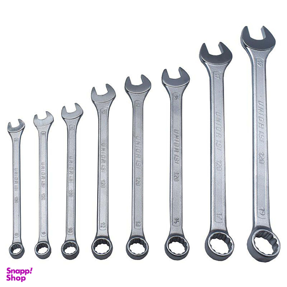 آچار یکسر تخت و یکسر رینگی یونیور (Unior) مدل 120/1CS مجموعه 8 عددی