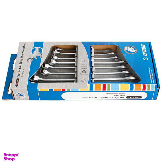 آچار یکسر تخت و یکسر رینگی یونیور (Unior) مدل 120/1CS مجموعه 8 عددی