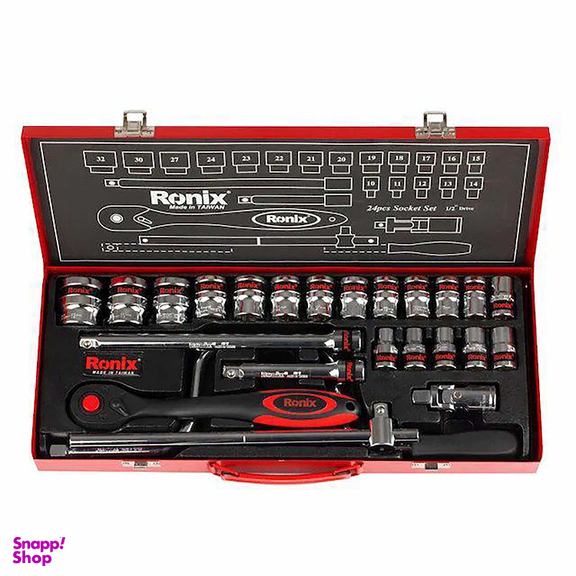 آچار و سری بکس رونیکس (Ronix) مدل 2624RH مجموعه 24 عددی