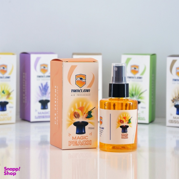 اسپری خوشبو کننده خودرو تام کلین (Tamclean) مدل Magic Peach کد TC-FL110NPS حجم 110 میلی لیتر