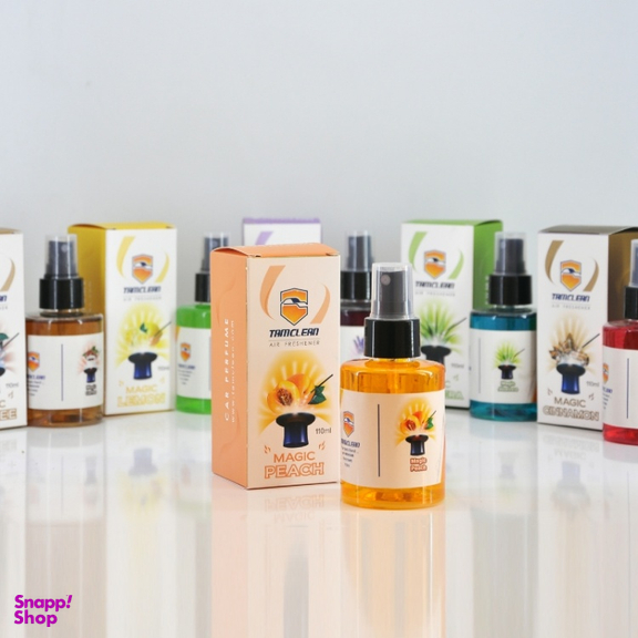 اسپری خوشبو کننده خودرو تام کلین (Tamclean) مدل Magic Peach کد TC-FL110NPS حجم 110 میلی لیتر