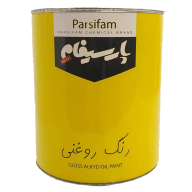 رنگ روغنی آلکیدی پارسیفام (Parsifam) کد 3975 رنگ سفید نیم براق حجم 4000 میلی لیتر