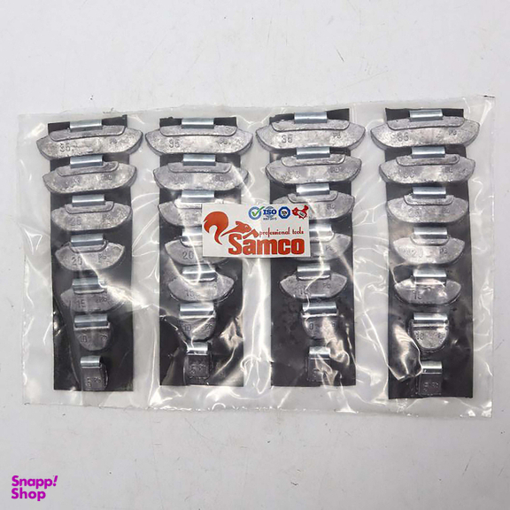سرب بالانس لاستیک سامکو مدل گیره‌ ای کد YP-5-35GR مجموعه 28 عددی