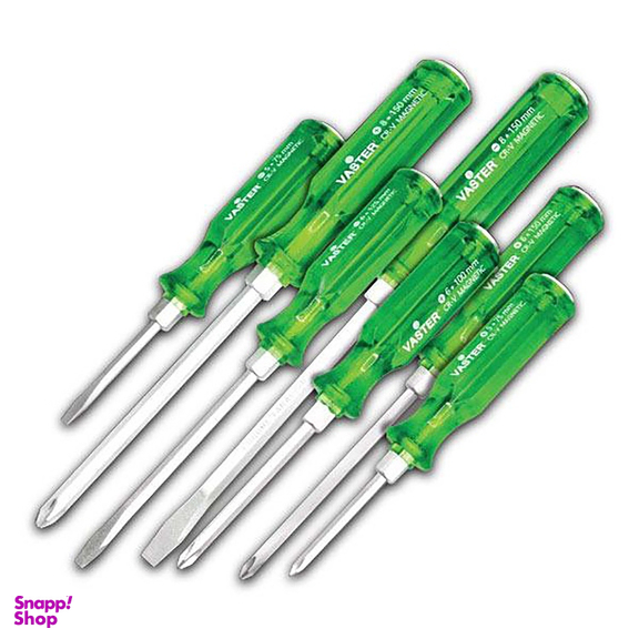 پیچ گوشتی واستر (Vaster) مدل ضربه خور مجموعه 7 عددی