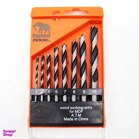 مته چوب مدل الفنت کد YP-08 سایز 3-10 میلی متر مجموعه 8 عددی