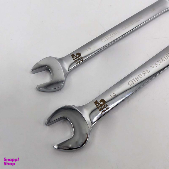 آچار سر تخت و رینگی جغجغه‌ای مدل کوییک (Model Quick) کد YP-HC-015-19MM مجموعه 2 عددی