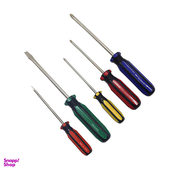 پیچ گوشتی دوسو و چهارسو سامکو (Samco) مدل YP-JAPAN-05 مجموعه 5 عددی