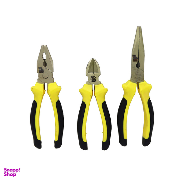 انبر دست، سیم چین و دم باریک مدل بیگ بر (Big Bear) کد YP-KA-8-7-6INCH مجموعه 3 عددی