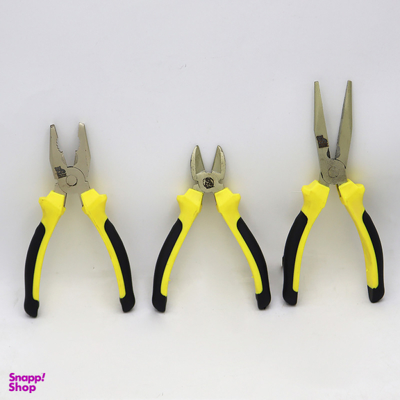 انبر دست، سیم چین و دم باریک مدل بیگ بر (Big Bear) کد YP-KA-8-7-6INCH مجموعه 3 عددی
