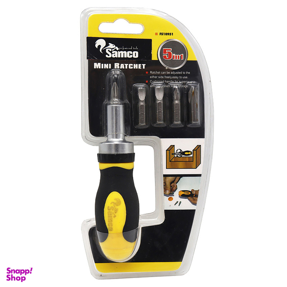 پیچ گوشتی جغجغه‌ ای سامکو (Samco) مدل YP-UN-06 مجموعه 6 عددی