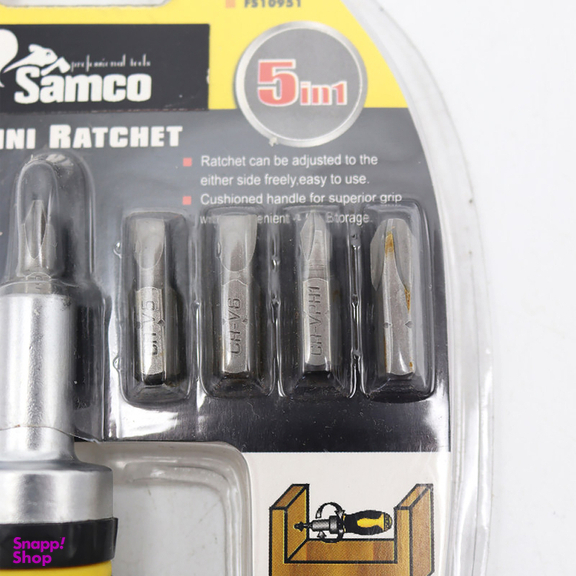 پیچ گوشتی جغجغه‌ ای سامکو (Samco) مدل YP-UN-06 مجموعه 6 عددی