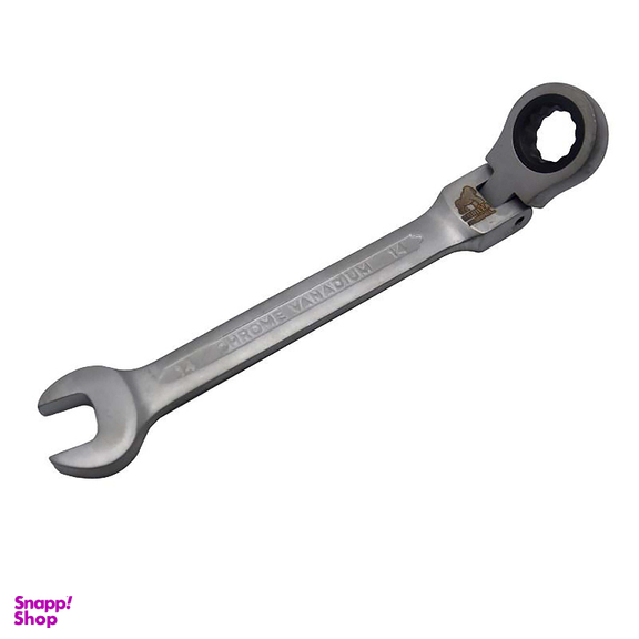 آچار یکسر تخت و یکسر رینگی جغجغه‌ ای مدل گوریلا کد YP-TASHO-014MM سایز 14 میلی متر