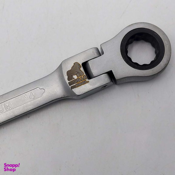 آچار یکسر تخت و یکسر رینگی جغجغه‌ ای مدل گوریلا کد YP-TASHO-014MM سایز 14 میلی متر