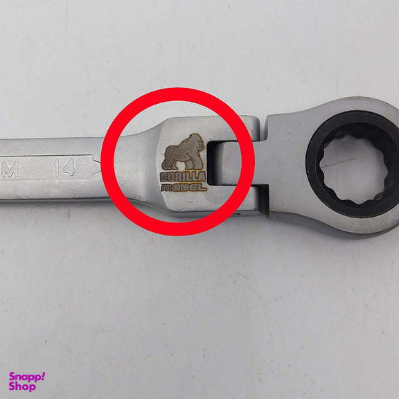 آچار یکسر تخت و یکسر رینگی جغجغه‌ ای مدل گوریلا کد YP-TASHO-014MM سایز 14 میلی متر