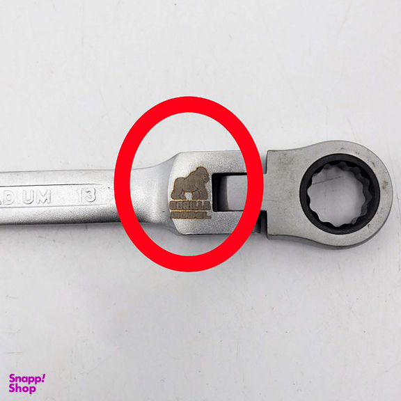 آچار یکسر تخت و یکسر جغجغه‌ ای مدل گوریلا کد YP-TASHO-013MM سایز 13 میلی متر