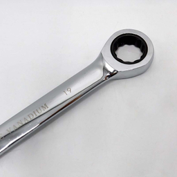 آچار یکسر تخت و یکسر رینگی جغجغه‌ ای مدل کوییک کد YP-HC-019 سایز 19 میلی متر