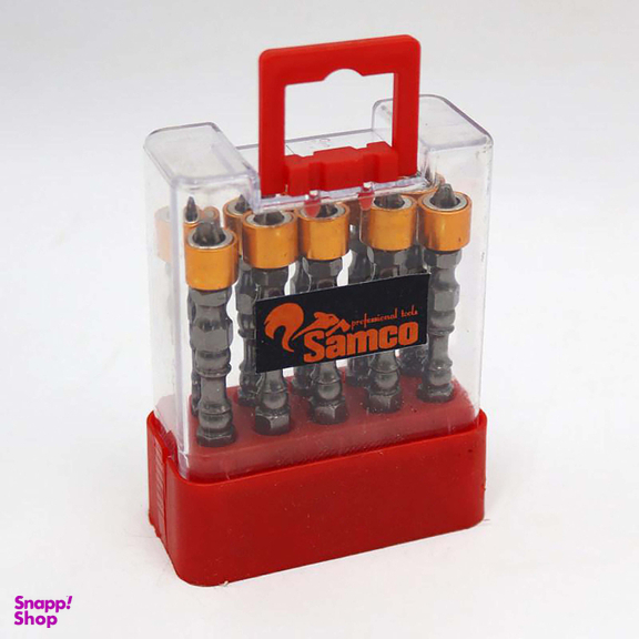 سری پیچ گوشتی دو سر چهار سو سامکو (Samco) مدل مغناطیسی کد YP-010 مجموعه 10 عددی