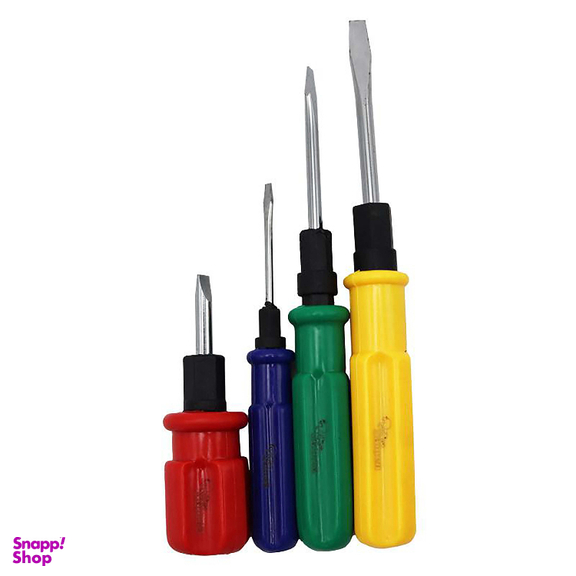 پیچ گوشتی دوسو و چهارسو سامکو (Samco) مدل دو طرفه کد YP-04 بسته 4 عددی