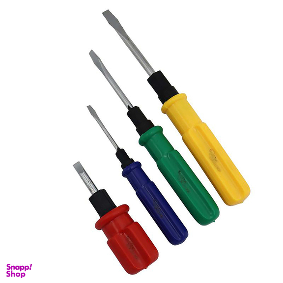 پیچ گوشتی دوسو و چهارسو سامکو (Samco) مدل دو طرفه کد YP-04 بسته 4 عددی