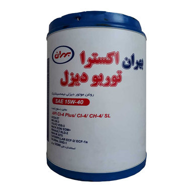 روغن موتور خودرو بهران مدل اکسترا توربو دیزل 15w-40 حجم 20 لیتر