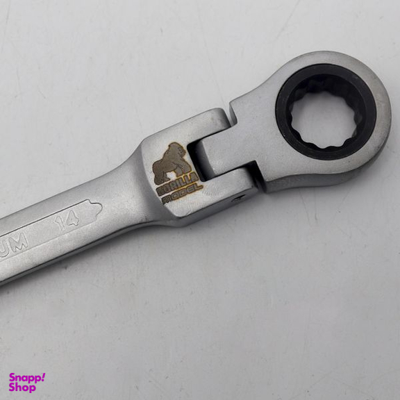 آچار یکسر تخت و یکسر رینگی جغجغه ای مدل گوریلا کد YP-TASHO-014MM سایز 14 میلی متر
