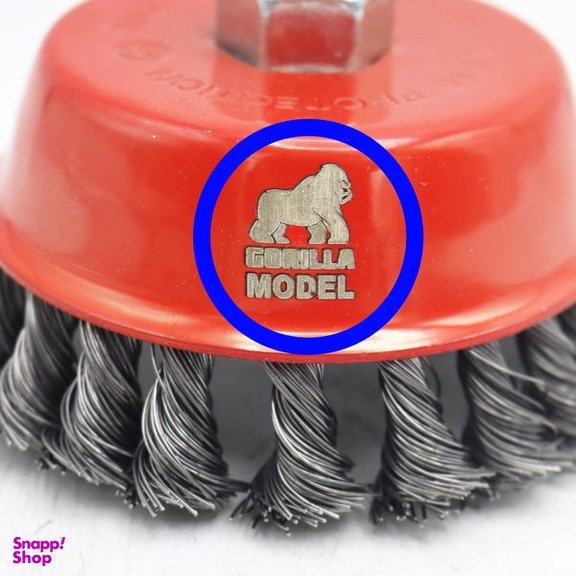فرچه سیمی کاسه ای بافته مدل گوریلا کد YP-BAFTEH-125MM