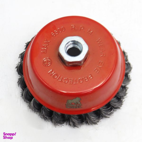 فرچه سیمی کاسه ای بافته مدل گوریلا کد YP-BAFTEH-125MM