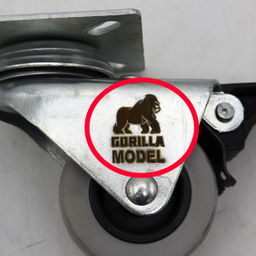چرخ گردان ترمزدار کفی دار مدل گوریلا طرح دوقلو کد YPT-KAFI-2GHOLO-50MM