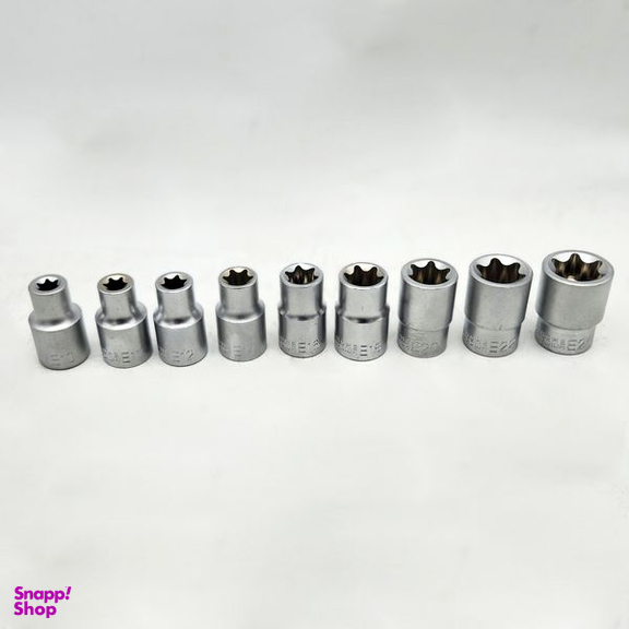 سری بکس مدل بلک بول کد YP-E10-E24MM-1/2INCH سایز 10-24 میلی متر مجموعه 9 عددی