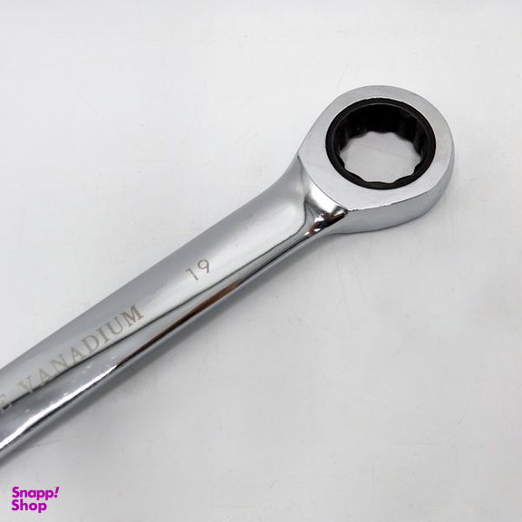 آچار یکسر تخت و یکسر رینگی جغجغه ای کوییک مدل کد YP-HC-019 سایز 19 میلی متر