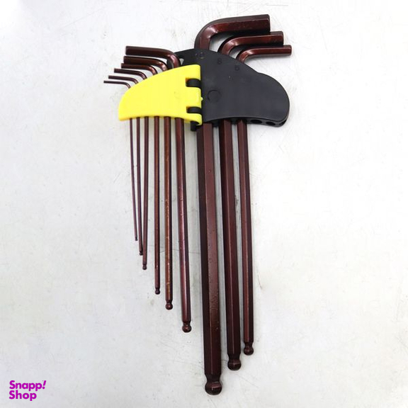آچار آلن مدل بیگ بر کد YP-6GOSH-TAHGERD-1.5-10MM مجموعه 9 عددی