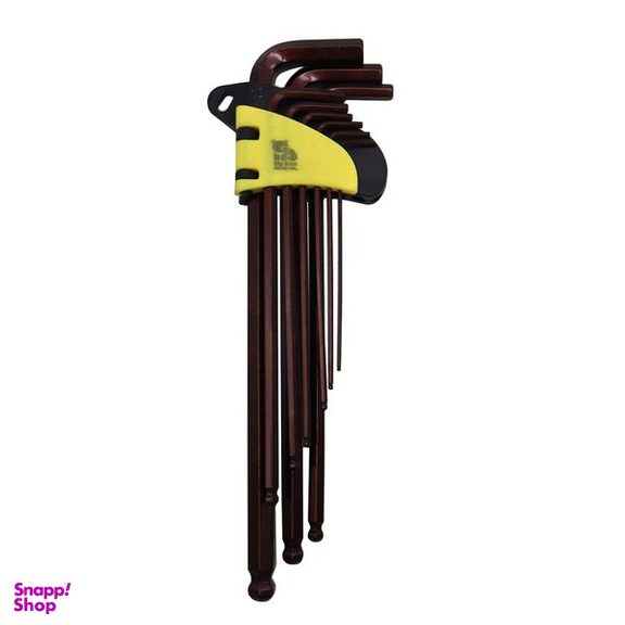 آچار آلن مدل بیگ بر کد YP-6GOSH-TAHGERD-1.5-10MM مجموعه 9 عددی