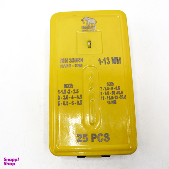 مته آهن مدل الفنت کد YP-W-HSS سایز 1-13 میلی متر مجموعه 25 عددی