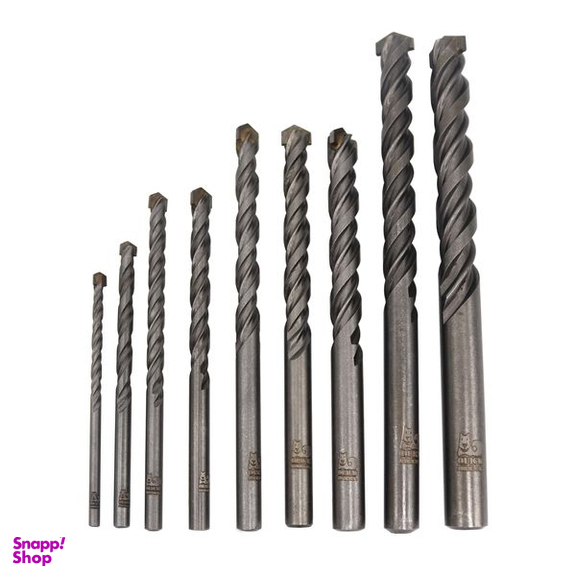 مته الماسه گرانیت مدل کوییک کد YP-AL-GRANITE-STEEL سایز 4/14 میلی متر مجموعه 9 عددی
