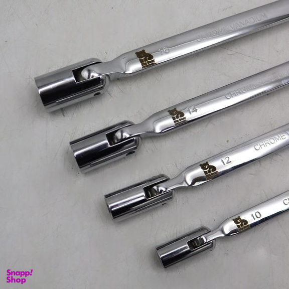 آچار دو سر بکس مدل بیگ بر کد YP-LOLAEI-12PAR-1017 سایز 10-17 میلی متر مجموعه 4 عددی