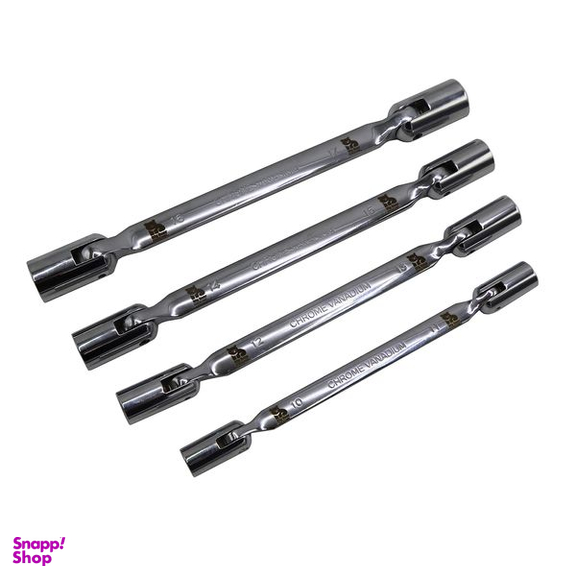 آچار دو سر بکس مدل بیگ بر کد YP-LOLAEI-12PAR-1017 سایز 10-17 میلی متر مجموعه 4 عددی