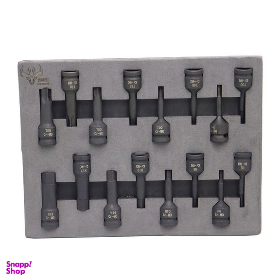 سری آچار بکس آلنی و ستاره ای مدل سویفت کد YP-TURK-T30-T80MM سایز 5-19 میلی متر مجموعه 16عددی