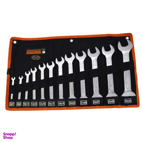 آچار تخت آیرون مکس (Ironmax) مدل YP-6-32MM مجموعه 12 عددی