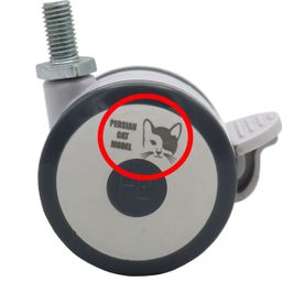 چرخ گردان ترمزدار مدل پرشین کت کد YPT-2GHOLO-PICHI-75MM