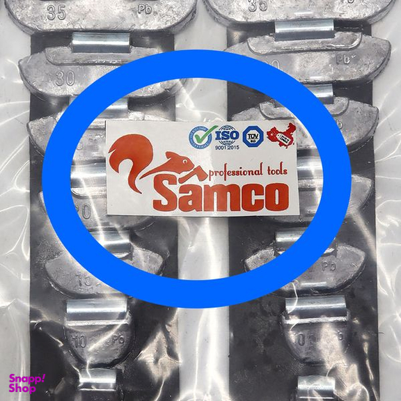 سرب بالانس لاستیک سامکو مدل گیره ای کد YP-5-35GR مجموعه 28 عددی