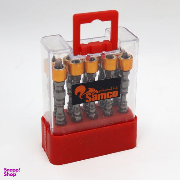 سری پیچ گوشتی دو سر چهار سو سامکو مدل مغناطیسی کد YP-010 مجموعه 10 عددی