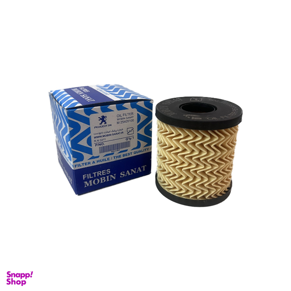 فیلتر روغن پژو 206 کوتاه مبین صنعت کد RN3311
