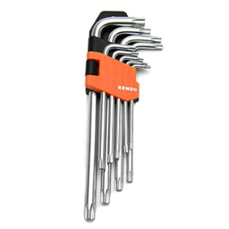 آچار آلن ستاره ای کارتی بلند کندو (Kendo) مدل KE-20742 مجموعه 9 عددی