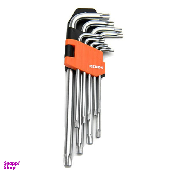 آچار آلن ستاره ای کارتی بلند کندو (Kendo) مدل KE-20742 مجموعه 9 عددی