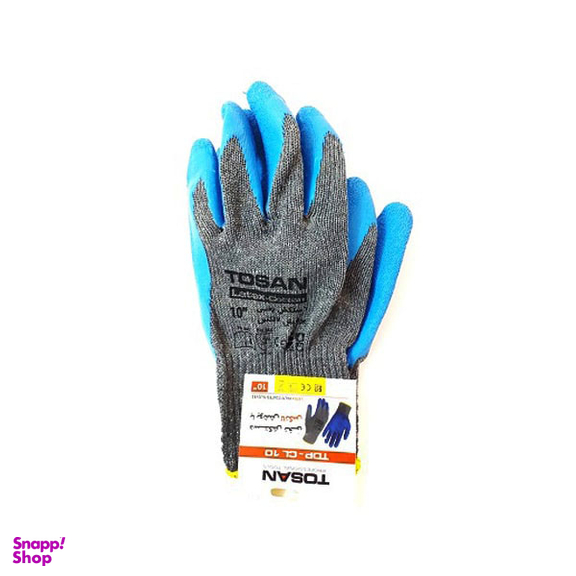 دستکش ایمنی نخی لاتکس توسن (Tosan) مدل TDP-CL10N