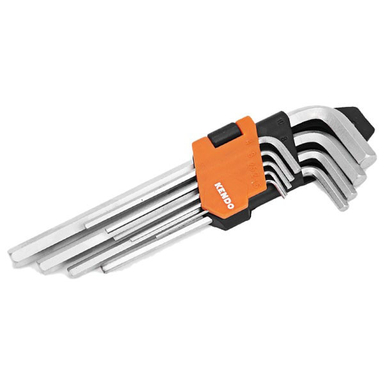 آچار آلن شش گوش کارتی فوق بلند کندو (Kendo) مدل 20733 مجموعه 9 عددی