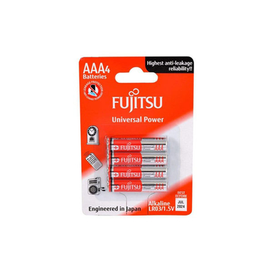 باتری نیم قلمی آلکالاین فوجیتسو (Fujitsu) مدل FUJ-0315-4 بسته 4 عددی