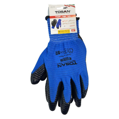 دستکش ایمنی فلامنت نیتریل شیاری توسن (Tosan) مدل TDP-NK10