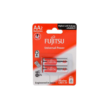 باتری قلمی AA آلکالاین فوجیتسو (Fujitsu) مدل FUJ-0615-2 بسته 2 عددی